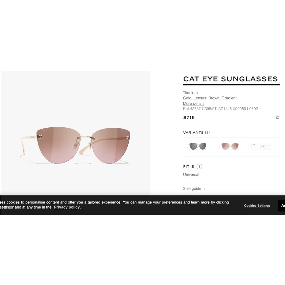 CHANEL Cat Eye Sunglasses